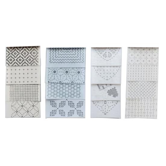 4 шт. Шаблон для вышивки сашико, геометрический узор сашико, трафарет для многоразового использования, узор для вышивки сашико для ручной стежки и вышивки