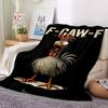 1Pc Fowl Attitude Blanket Soft And Comfortable Casual Warm Camping Travel Christmas Halloween Xmas Gift M92443