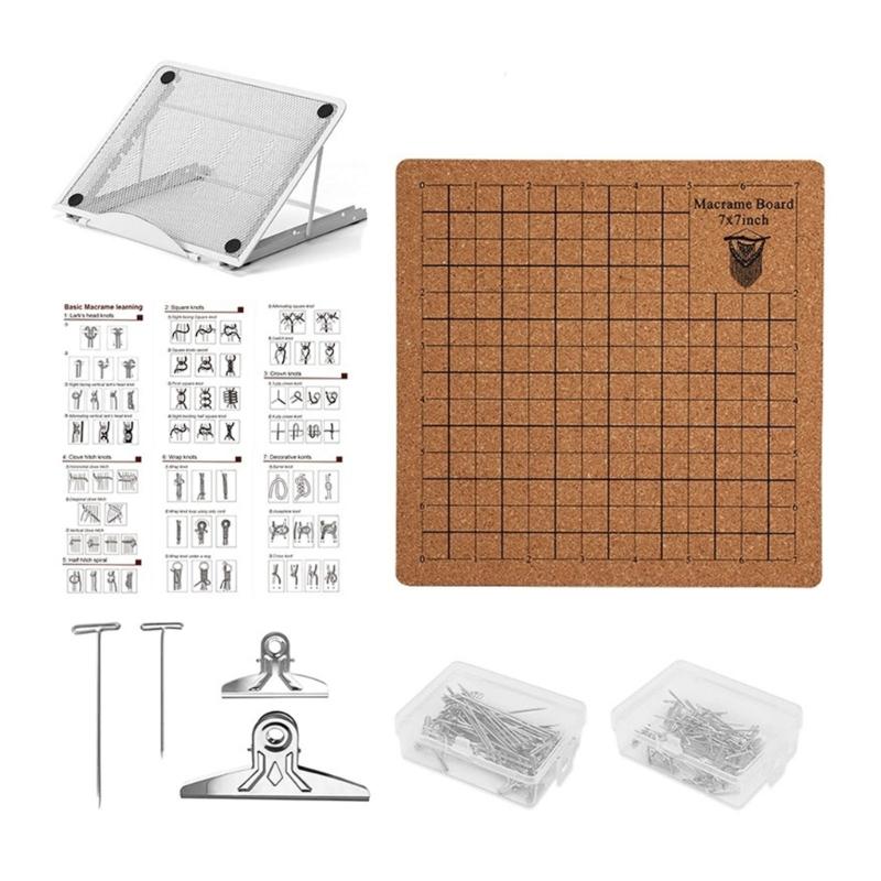Portable Weaving Aid Board for Tassels Knotting Handcraft Silicone Materials Safe Designs