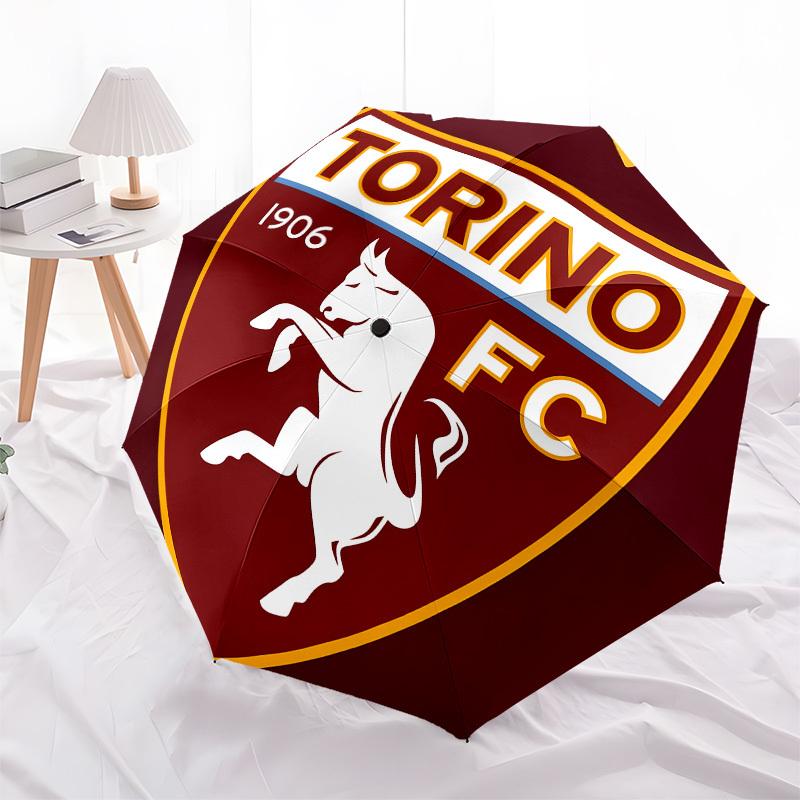 Torino FC, Emblem Automatic Opening and Closing, 8 rib Structure Portable Umbrella, Suitable for Men and Women in All Seasons Perfect Gift