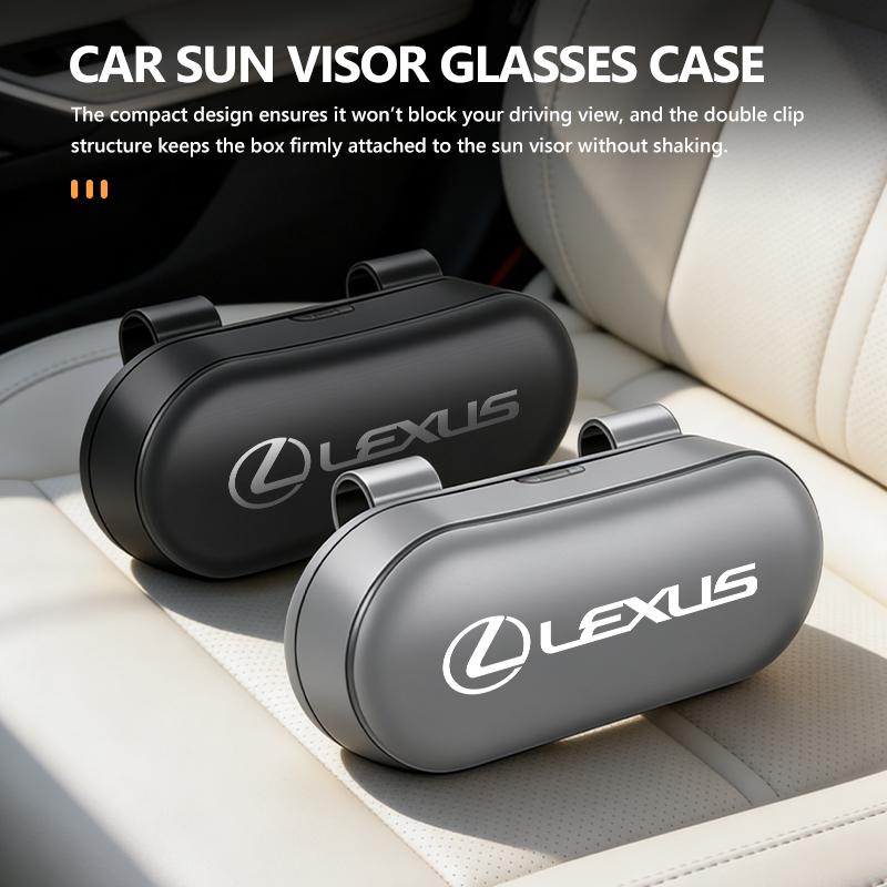 CKU5 Car Glasses Box Sun Visor Glasses Holder Shock-proof Eyeglasses Storage Case For Lexus CT ES GS NX IS250 CT200h IS300h ES300h