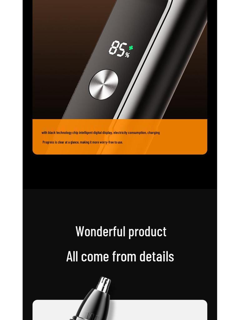 Men's Rechargeable Electric Nose Hair Trimmer & Shaver
