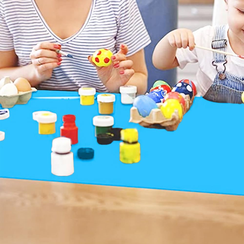 Table Protector Silicone Placemat 40x60cm Kids DIY Crafts Table Mat Heat Resistant Waterproof Non Slip Kitchen Counter Protector