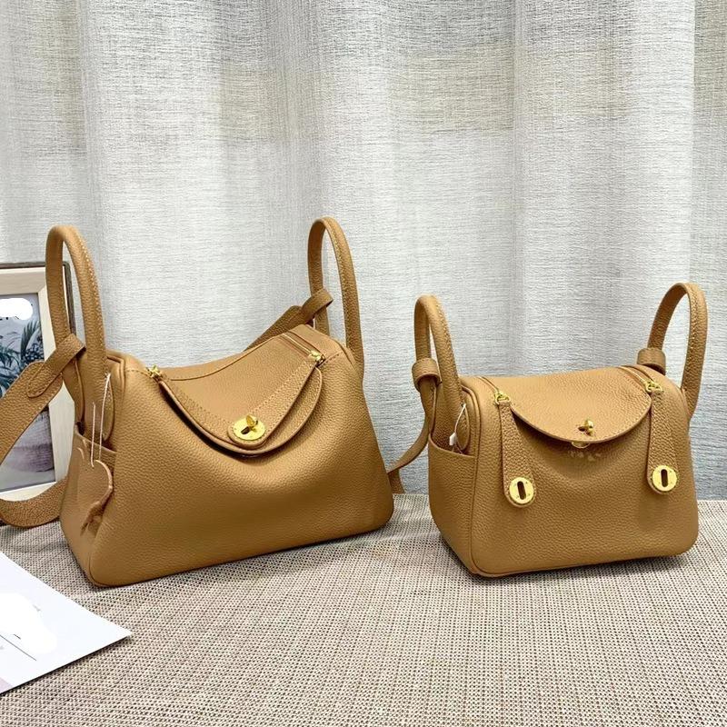 Сумка Lindi из натуральной кожи Togo Cowhide с золотой пряжкой Новая сумка Lindi Doctor Bag Direct Сумки большой вместимости