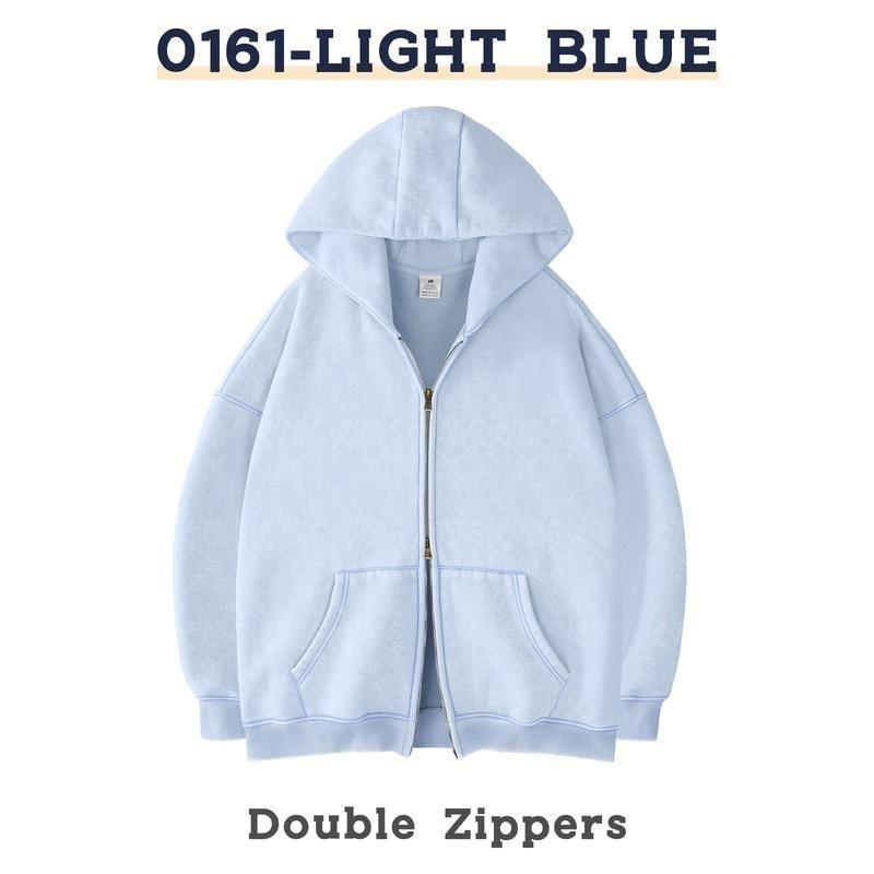 Womens Zip-Up Hoodie Casual Sports Sweatshirt Loose Fit All-Season Wear