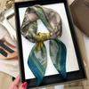 Luxury Brand Vintage Square Silk Scarf 70*70cm Bandana Women Hijab Female Hairband Headband Neckerchief Foulard Scarves Shawls
