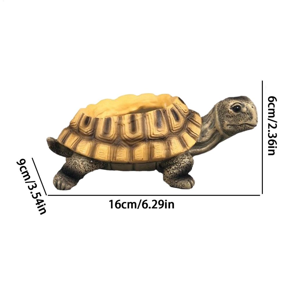 Turtle Flower Pot Plant Container Desk Decorations Small Planter For Flowers Succulents Cactus Indoor Home Office Bedroom Living