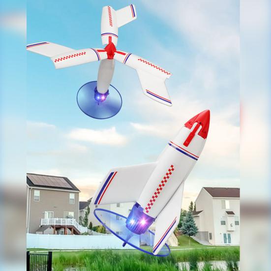 Автоматическая посадка Детская игрушка-ракета с базой Вертолетные пропеллеры Веселая Перезаряжаемая Развивающая