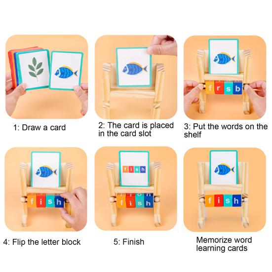 Детские обучающие блоки для написания слов, деревянные забавные и безопасные блоки с алфавитом, игрушка для детского сада