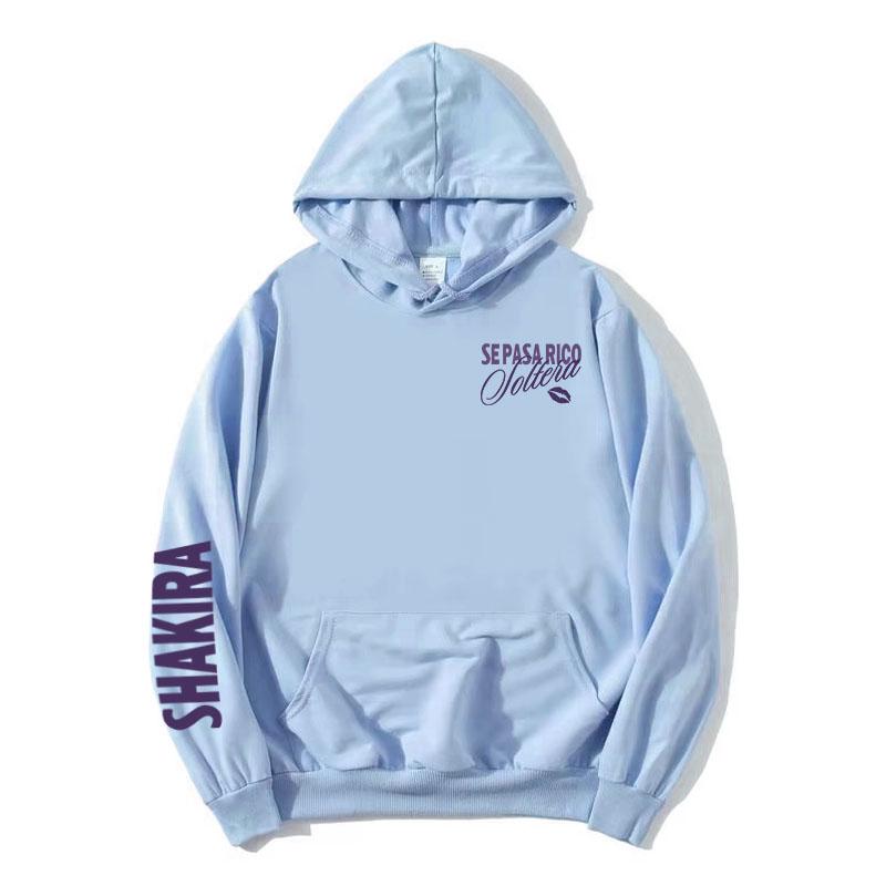 Soltera Hoodie Singer Shakira Graphic Fashion Sweatshirts Long Sleeve Casual Female Pullovers Hooded Women Men Hoody Streetwear