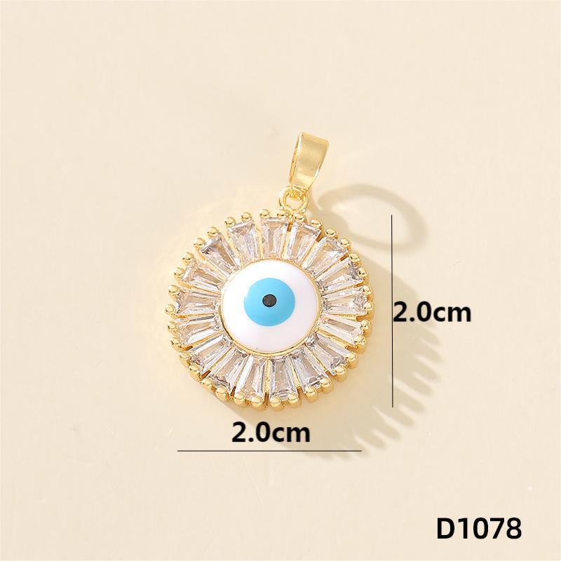 Devil'S Eye Jewelry Chain Pendant Hip Hop Jewelry Copper Gold Plated Zircon Accessories Pendant