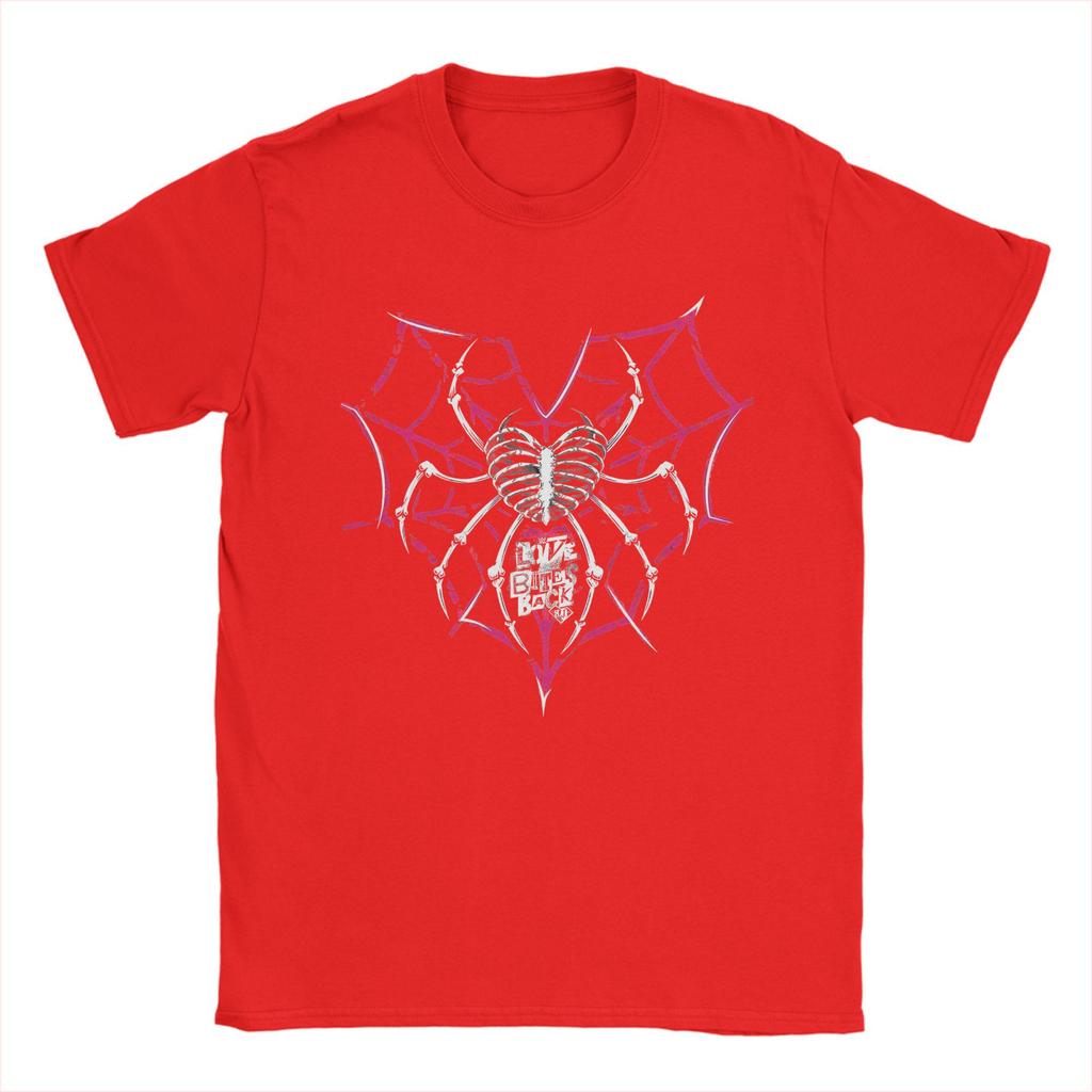 Футболки Aj Lee Spider Heart Мужские Хлопковые Модные для Мужчин Футболка с Круглым Вырезом Футболки для Реслинга Одежда с Коротким Рукавом с Принтом