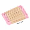 10 Bags Wooden Stick Body Double Pointed Cotton Swabs  Eyeliner & Cosmetic Touch-Up Work