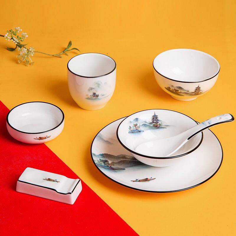 Chinese Style Ceramic Dinnerware Set