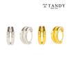 [Tandy] Tanndy Silver 925 One-Touch Ring Earrings Tde303 (Choose 1 of 2)