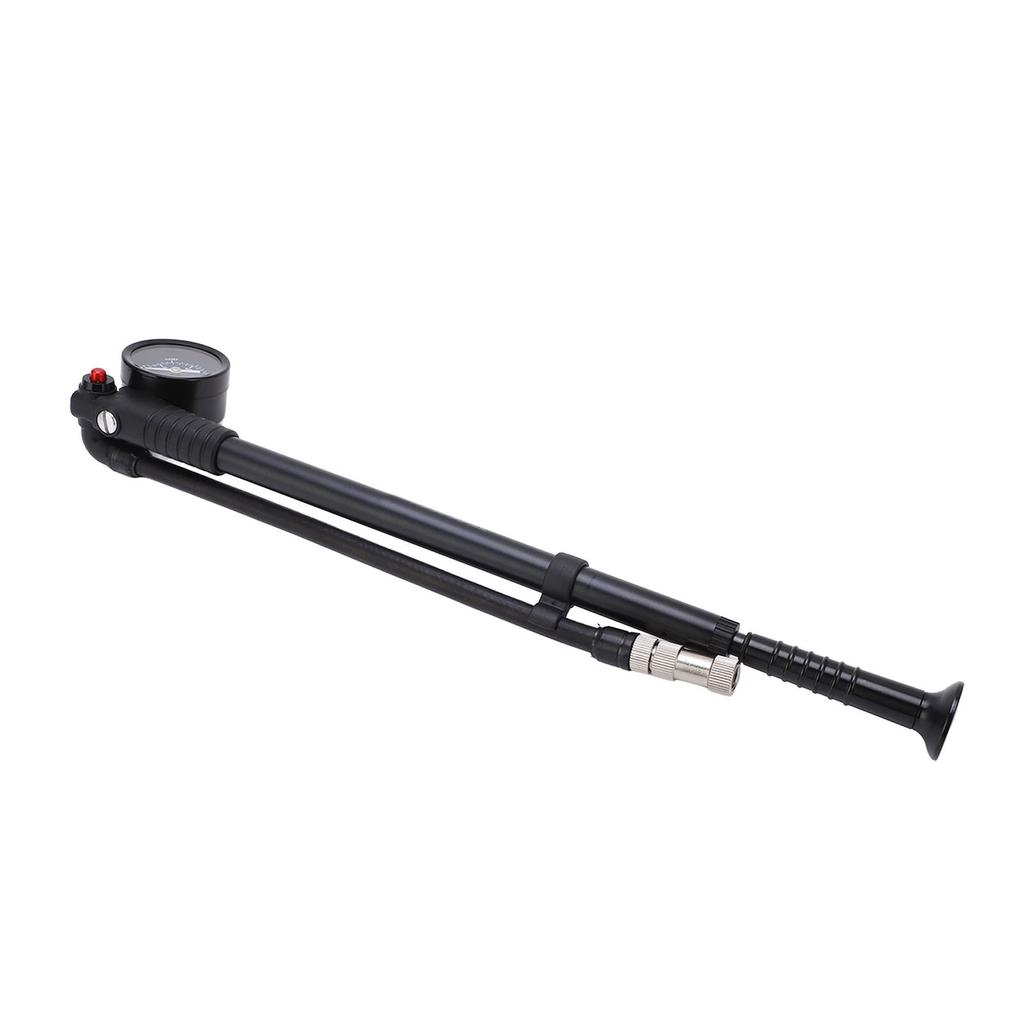 Shock Pump 300PSI Visual Pressure Dial 360 Degrees Rotation Inflation Tube Aluminum Alloy Bike Pump for