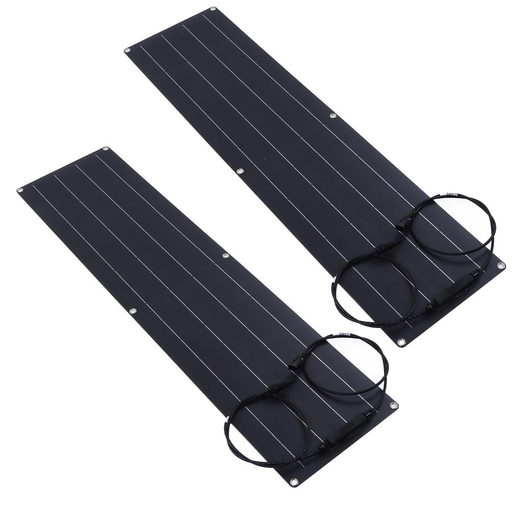 Гибкая солнечная панель 100 Вт с кабелем Монокристаллическая ПЭТ фотоэлектрическая панель для электростанции Черная