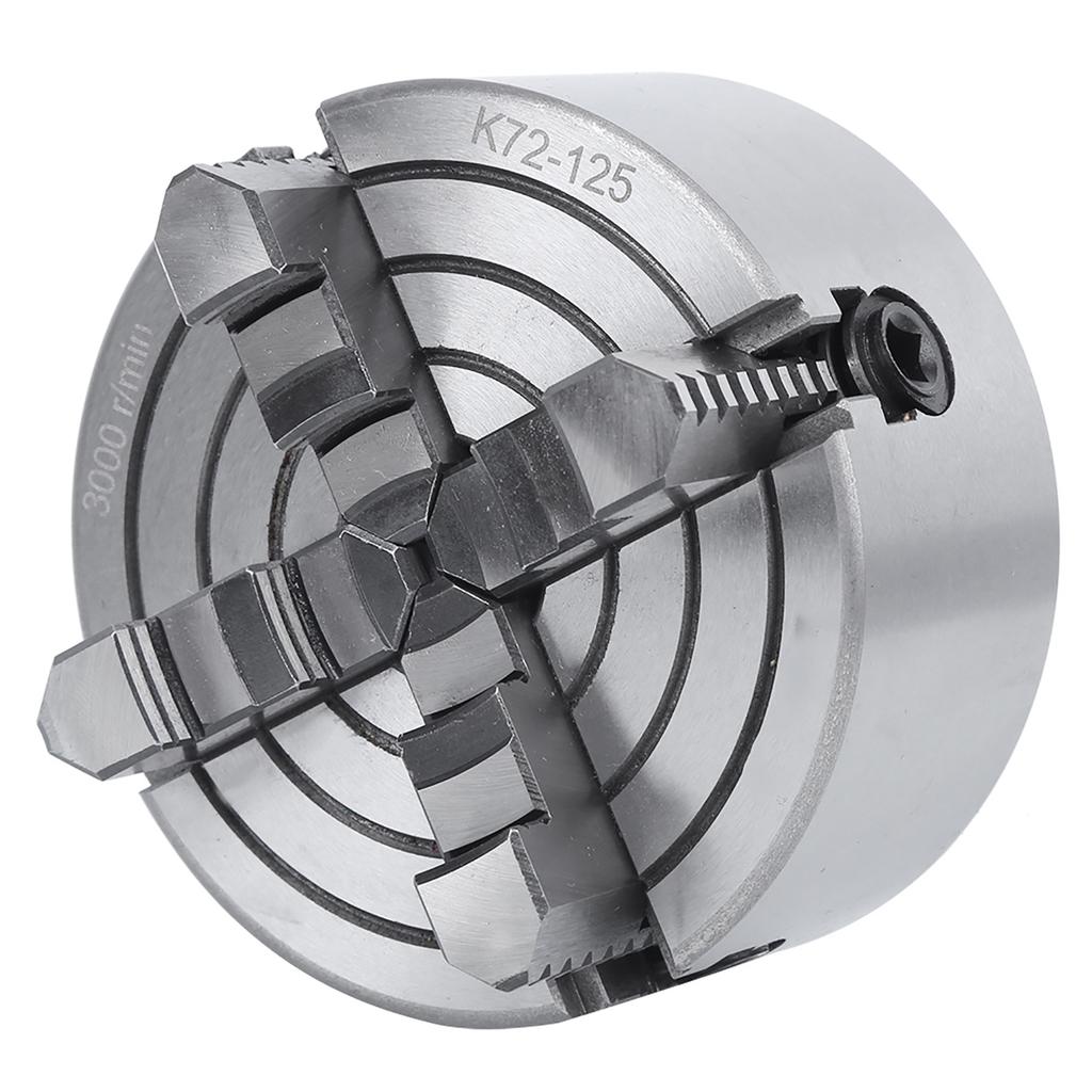 4-х кулачковый независимый токарный патрон с большой силой зажима, зажимной инструмент 125 мм 3000 об/мин