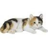 Убия Расслабляющая кошка калико 31 x 18 x 11,5 см Кукла Фигурка Украшение Животное Садовое украшение Кошка H22135-21