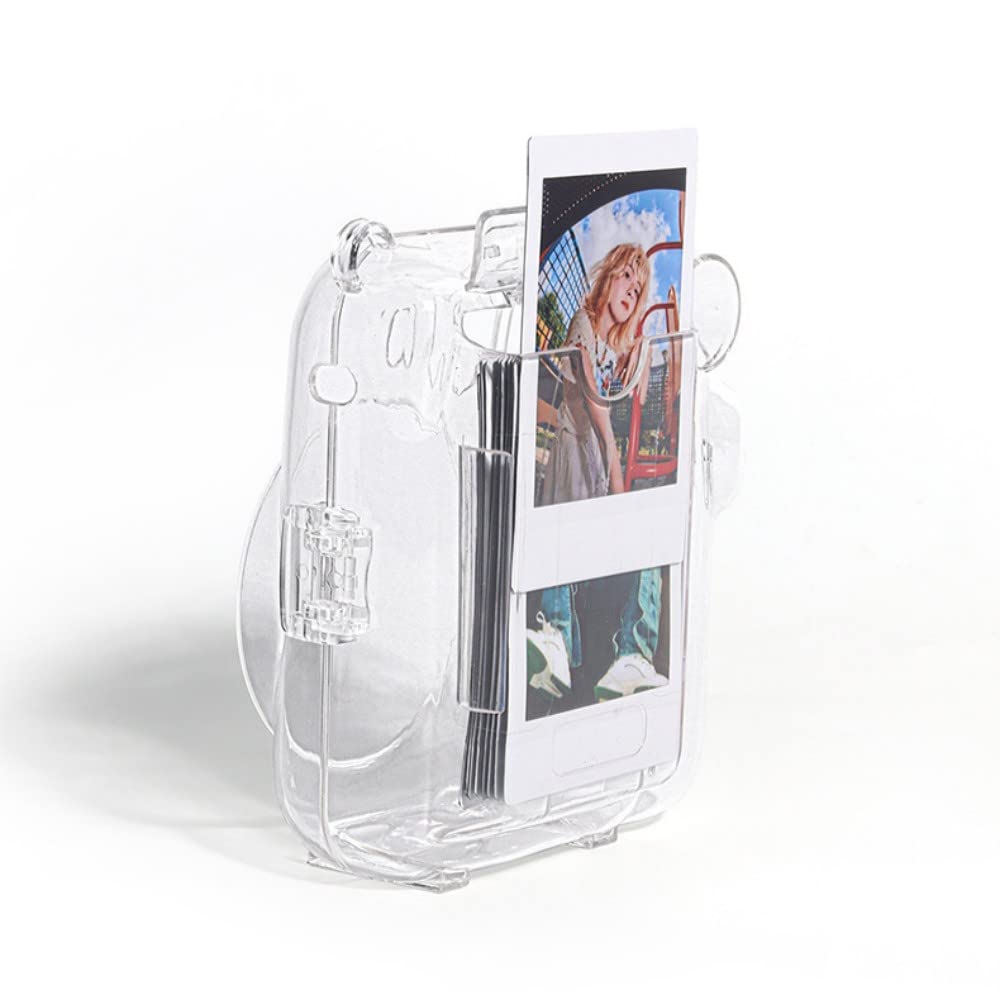 Fenmic Instant Camera Clear Case Чехол для хранения Fujifilm Instax Mini Photo Clip с пленочным регулируемым плечевым ремнем 12, карман, герметичный, (Набор 2)