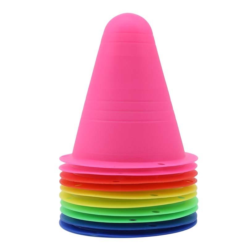10PCS Colorful Skate Marker Cones Roller Football Skateboard Training Equipment Marking Cup Marker