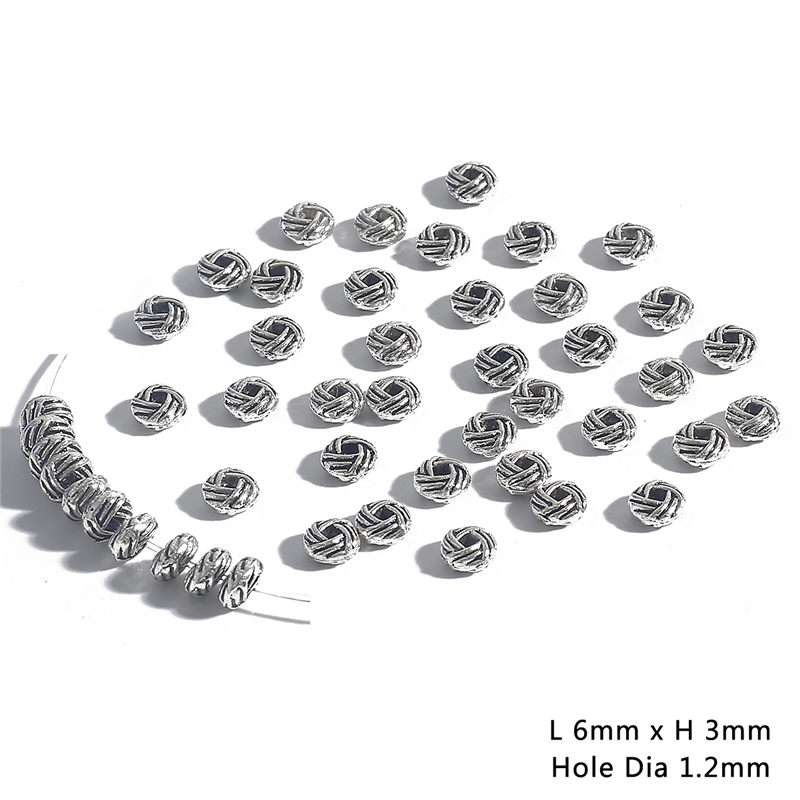 30/50 шт., бусины-разделители из сплава, 6 мм, 7 мм, античный металл, золотой конус, бусины-разделители, тибетские серебряные бусины для изготовления ювелирных изделий