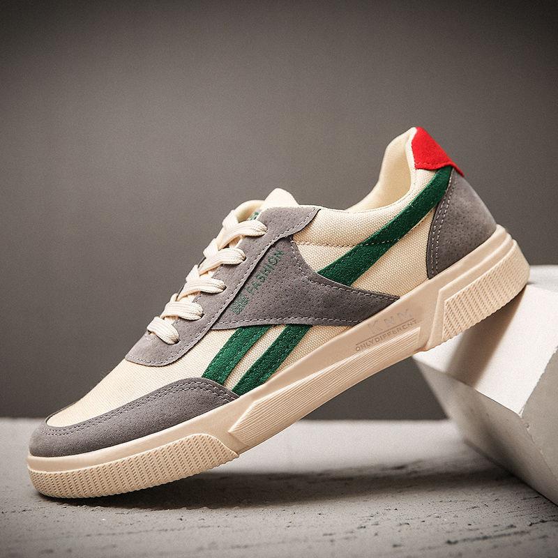 Мужская парусиновая обувь, новая весенне-осенняя спортивная обувь для отдыха, мужская модная универсальная студенческая красивая парусиновая мужская обувь