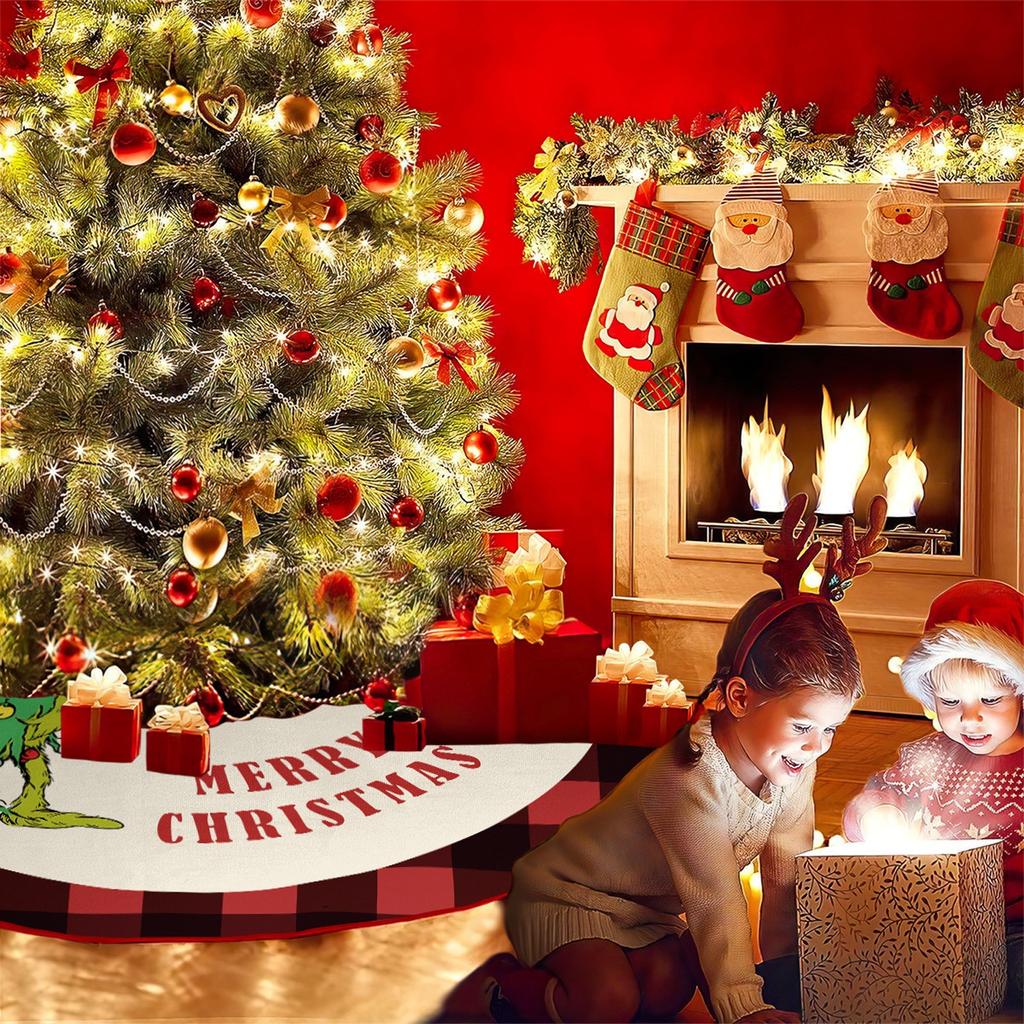 Юбка для рождественской елки, деревенские рождественские украшения для дома