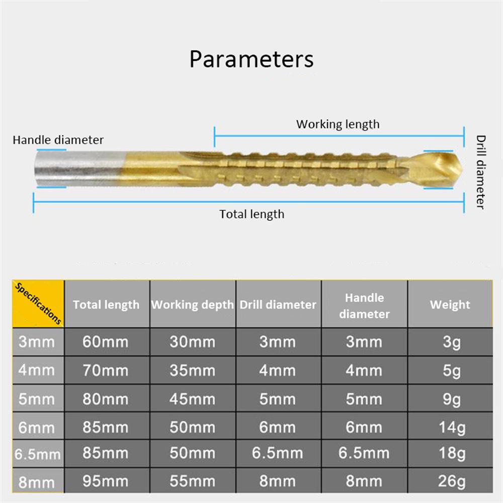 6 шт., спиральная дрель, пила, набор сверл, высокоскоростной стальной столярный многофункциональный перфоратор по металлу