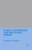 The Public Universities and the Public Sphere Book