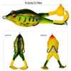 3Pcs Soft Fishing Lures Propeller 3D Fishing Baits Frogs Topwater Swimming Lures Double Hook Frogs Baits Artificial Baits
