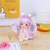 Pink Purple Resin Girl Ornaments Vinyl Garden Decorative Figure Angel Statuette  Home Decoration