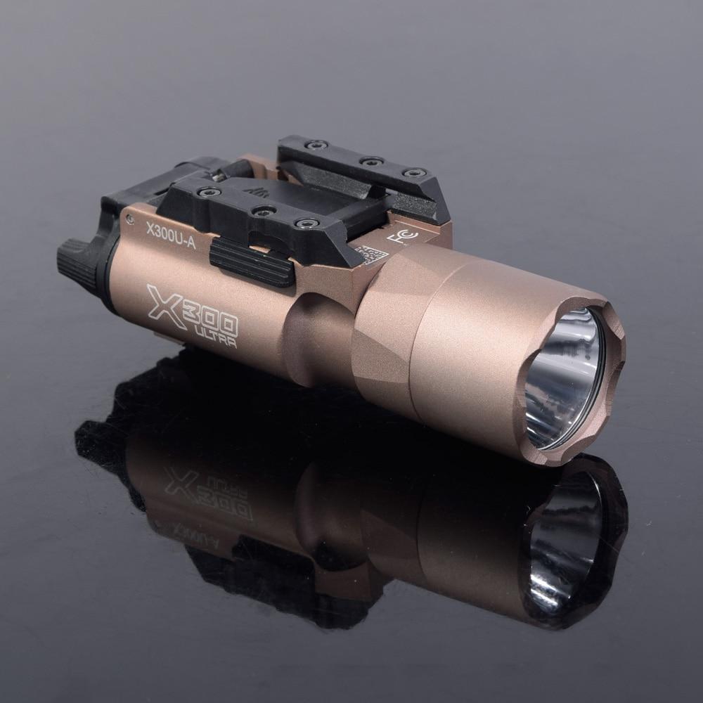 X300 Ultra Pistol Gun Light X300U 500 Lumens High Output Gun Flashlight Fit 20mm Picatinny Weaver Rail
