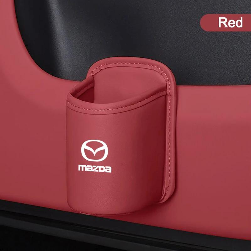 2025 Hot Car Door Water Cup Holder Back Seat Drink Rack Leather Storage Box For Mazda 2 3 5 6 8 CX5 CX-5 CX-7 CX-9 MX-5 ATENZA A