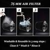 3-inch Cold Air Intake Filter 76mm, High Performance Clamp-On Engine Black