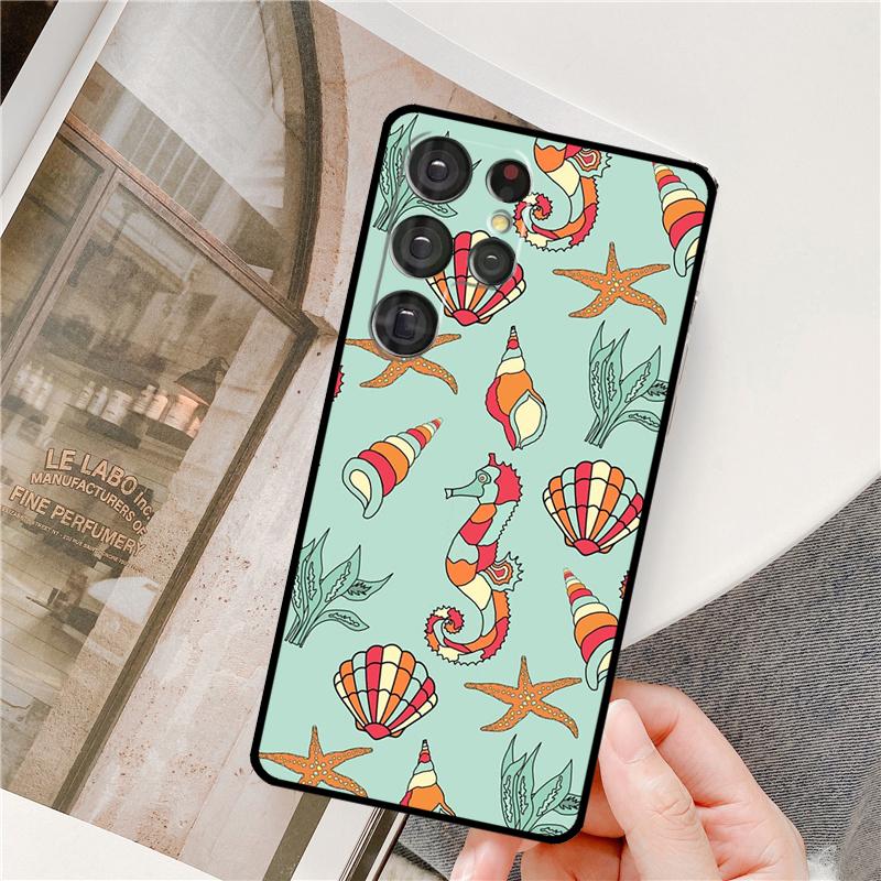 Чехол для телефона Ракушка Морское Искусство Для Samsung Galaxy S25 Ultra S9 S10 S20 S22 S21 Plus S23 FE S24 Ultra Полное Покрытие