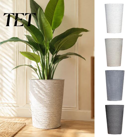 Durable Garden Pot for Large Houseplants Tall Round Flower with Drainage Holes, 17 Inch Stone-Look Weather Resistant Decorative Container Planter,