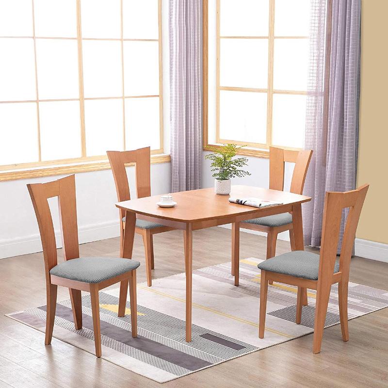 Plaid Jacquard Chair Seat Covers Stretch Thick Elastic Dining Chair Cover Washable Chairs Covers Seat Case For Kitchen Home