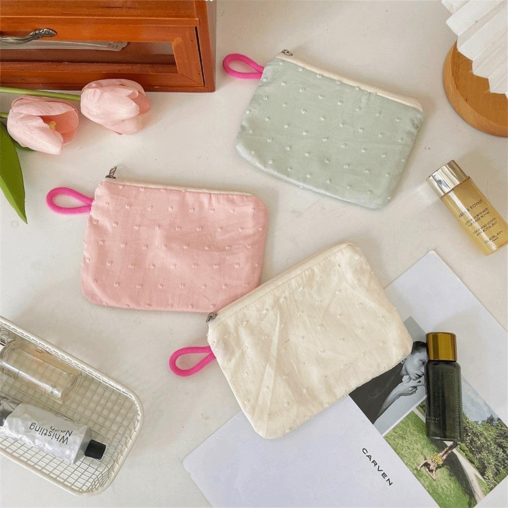 Creative Mini Lipstick Key Cosmetic Bag Zipper Flower Pattern Coin Purse Data Cable Storage Pouch for Women Girls