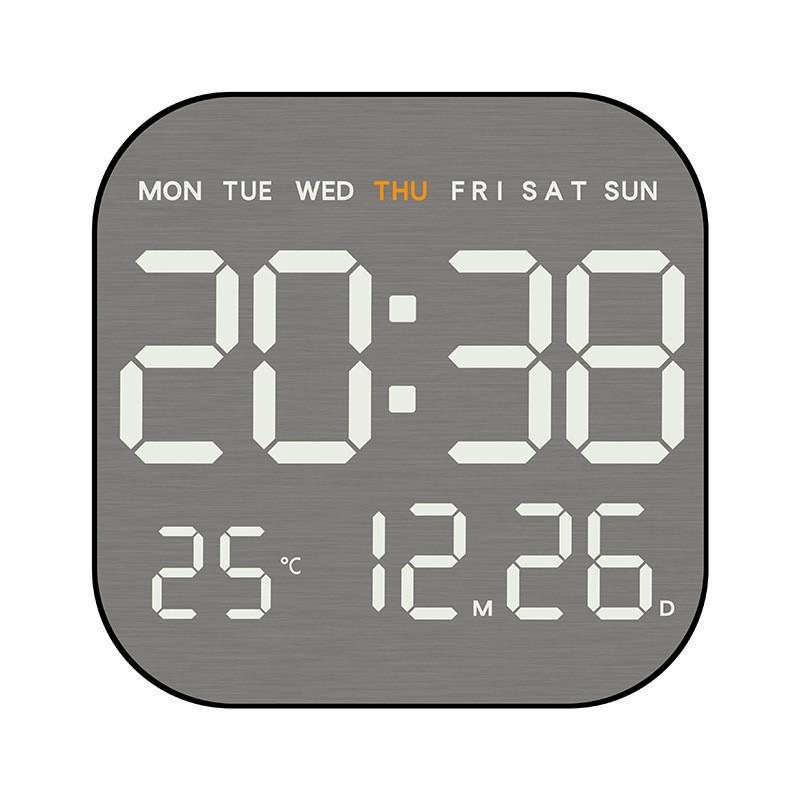 Modern Digital Led Wall Clock With Calendar Alarm Timer For Living Room Decor