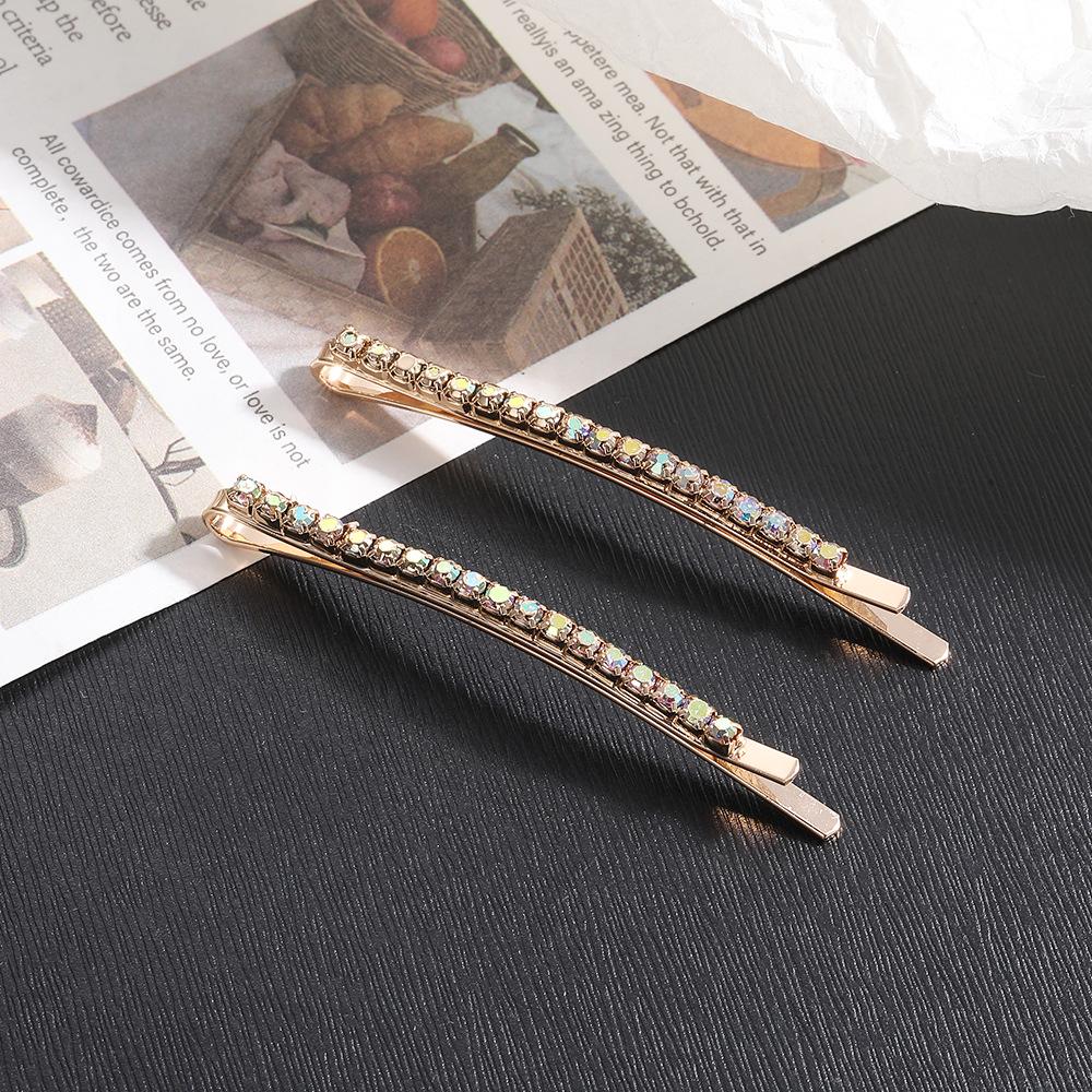 Шикарная заколка для волос Diamond Row: Элегантная и модная высококачественная челка на весенней заколке для волос