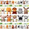 48 PCS Small Safari Stuffed Animals Bulk 12cm Jungle Animal Mini Plush Toys for Party Favors Birthday Baby Shower Gift Bags