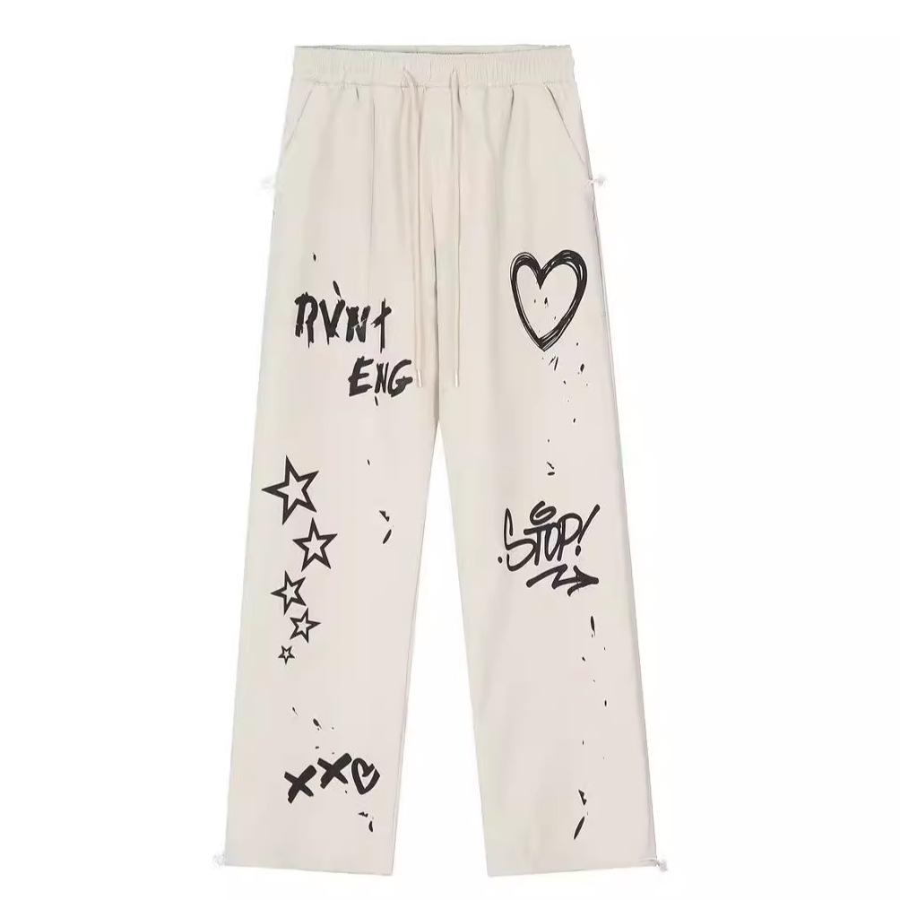 Летние повседневные однотонные прямые брюки для женщин, уличные, джаз, хип-хоп, широкие спортивные брюки