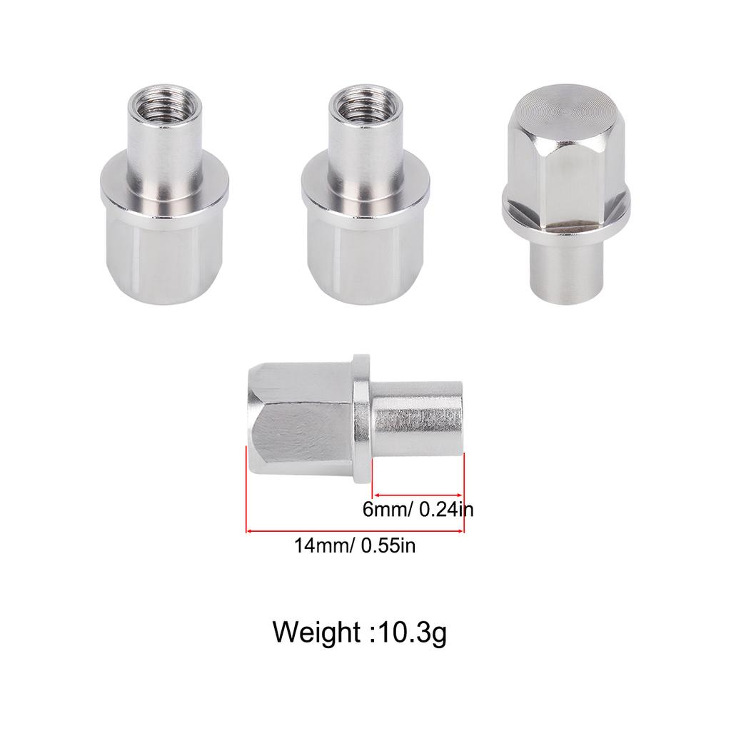 Stainless Steel 12mm Hex Wheel Hub Drive Adaptor Extension Column Nut 12/15/17/20/25mm for 1/10 RC Crawler Car Axial SCX10 Parts