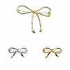 Balletcore Bowknot Brooch Korean Style Anti-Exposure Brooch Temperament Hollow Metal Brooch  Women
