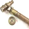 Трость латунная для скрытого телескопа, кожаные трости с гравировкой и компасом наверху