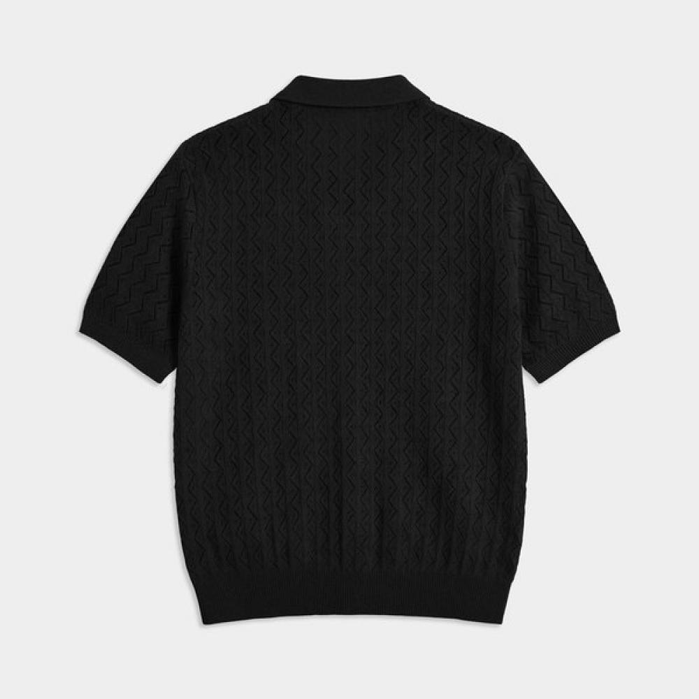 Weekhour Summer Cardigan Black Model Washable Wave Punch