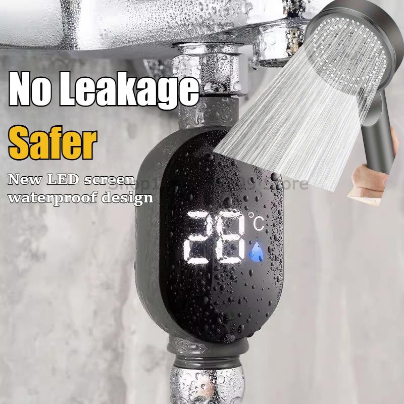 Черный Светодиодный Дисплей для Ванной 0℃~99℃ Домашний Водяной Душевой Термометр Вода Точный Измеритель Температуры Ванная