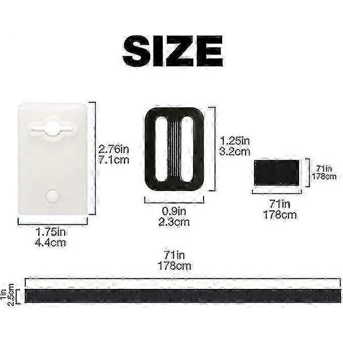 Universal Swimming Pool Cover Roll Attachment Straps Kit Swimming Belt for Outdoor Equipment - RIpj