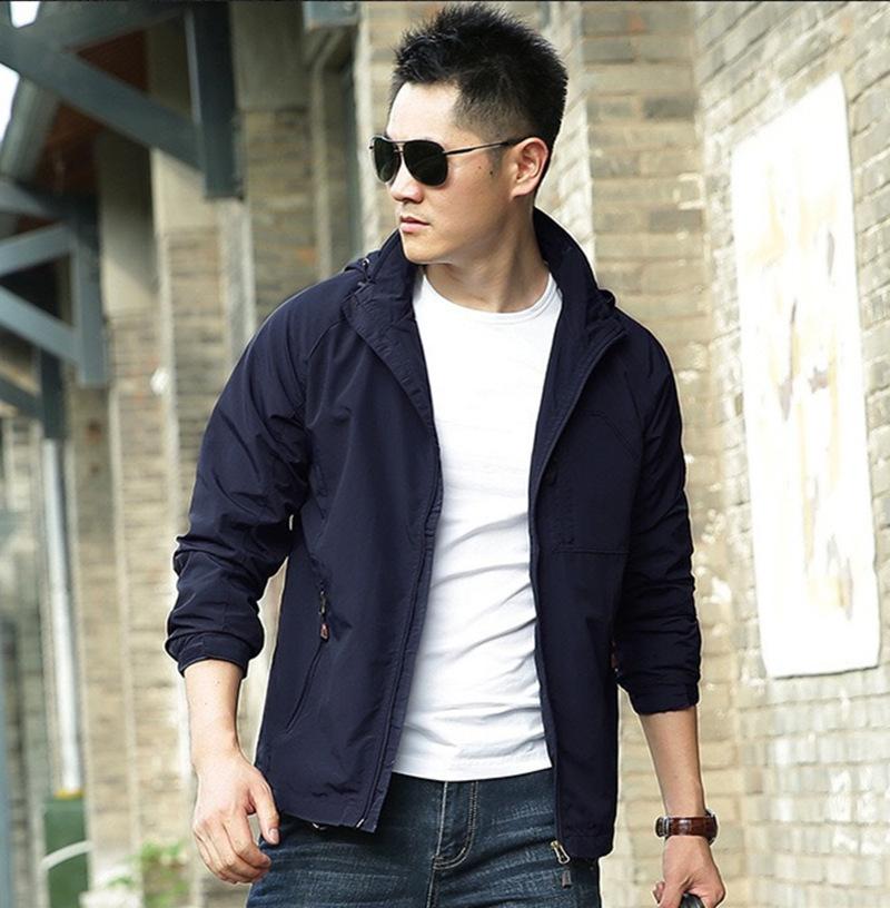 Мужская тонкая куртка, военный костюм для альпинизма с капюшоном, мужская ветровка, повседневная свободная куртка для мужчин